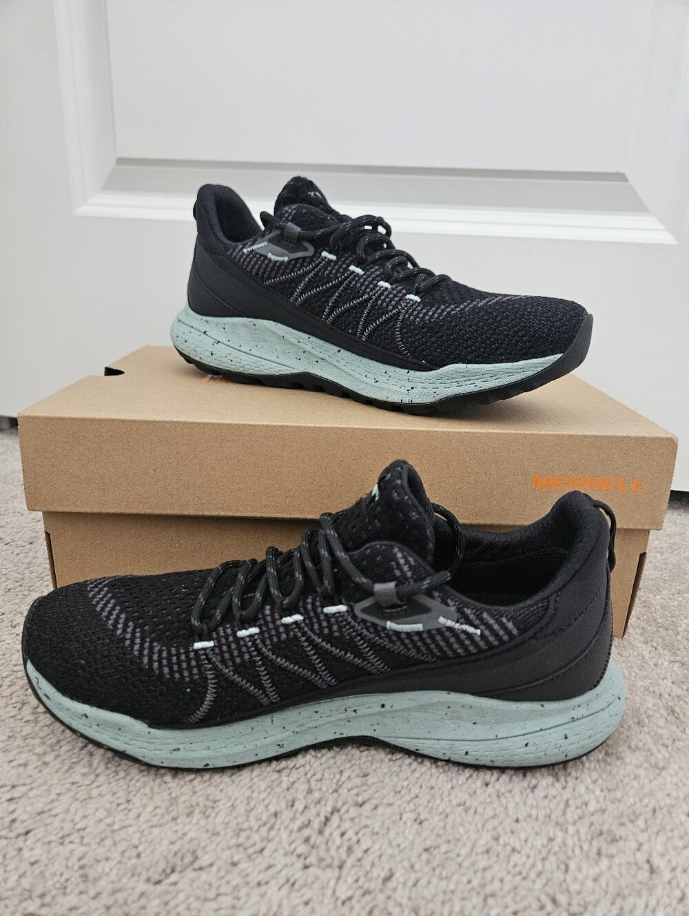 New In Box Merrell Bravada 2 WP Women's 8 Black/Harbor Lace Up Low Top Sneakers